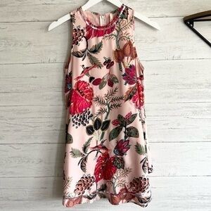 Raga Botanical Scoop Hem Embellished Mini Dress